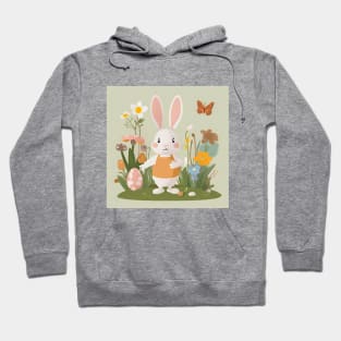 Easter Rabbit in Minimall Art Hoodie